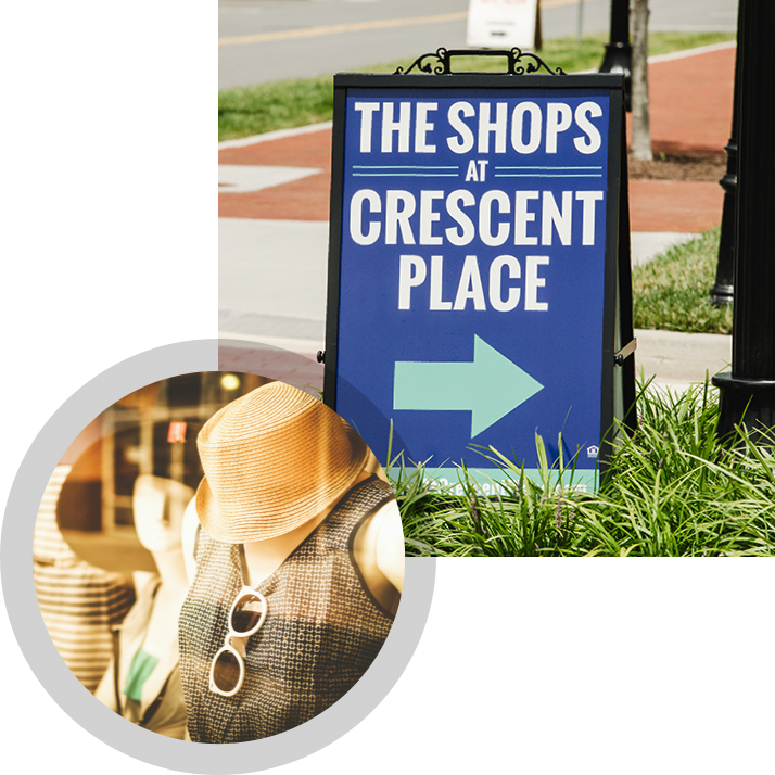 Crescent Place Sign and Shop