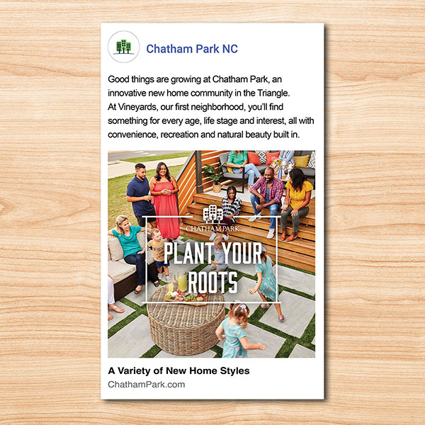Chatham Park Facebook Ad